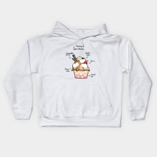 Corgi Ice cream Kids Hoodie